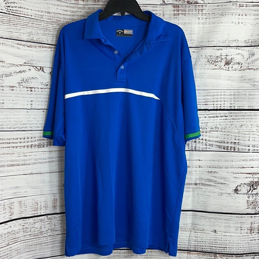 Callaway Polo Mens size XL opti dri Jersey golf Blue‎